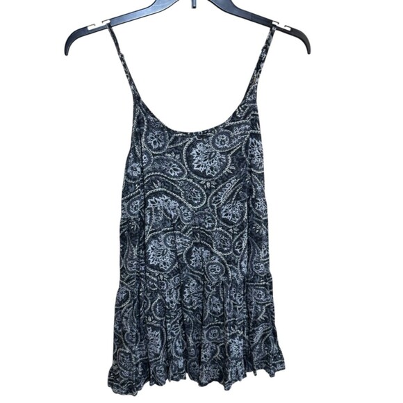 Mossimo Supply Co. Tops - Y2K Vibe Gothcore Black Spaghetti Strap Paisley Tiered Babydoll Boho Dress-Large